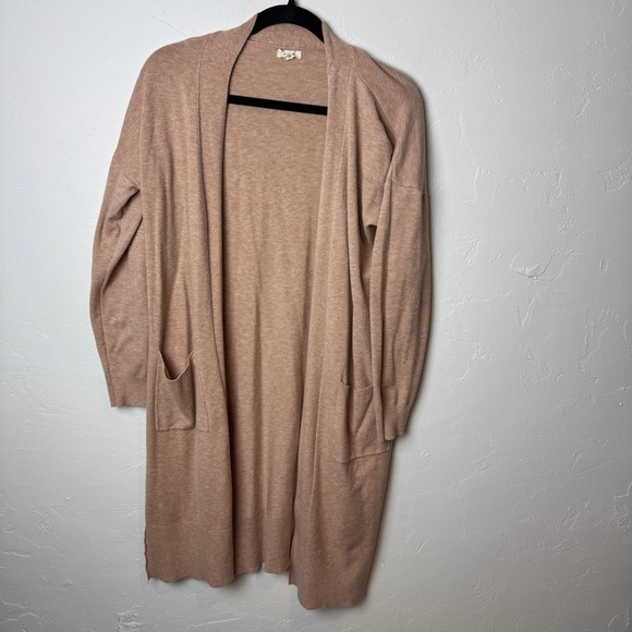 Debut open front cardigan long duster sweater - Picture 3 of 8